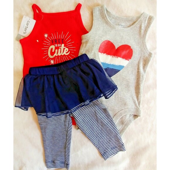 Carter's Other - shirt pants 3 months New Carters girl 3 piece set 2 tops and 1 pants wear baby